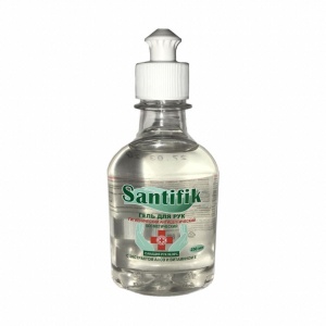 Гель для рук спиртовой Santifik антисептический с экстрактом алоэ и витамином Е. 250 мл.