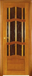 РАСПРОДАЖА дверь межкомнатная "Ампир" массив сосны, цвет светлый орех СКИДКА 10%